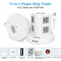 Power Strip Tower BEVA Power Strip with USB Ports Electric Charging Station with Night Light, 6.6ft 