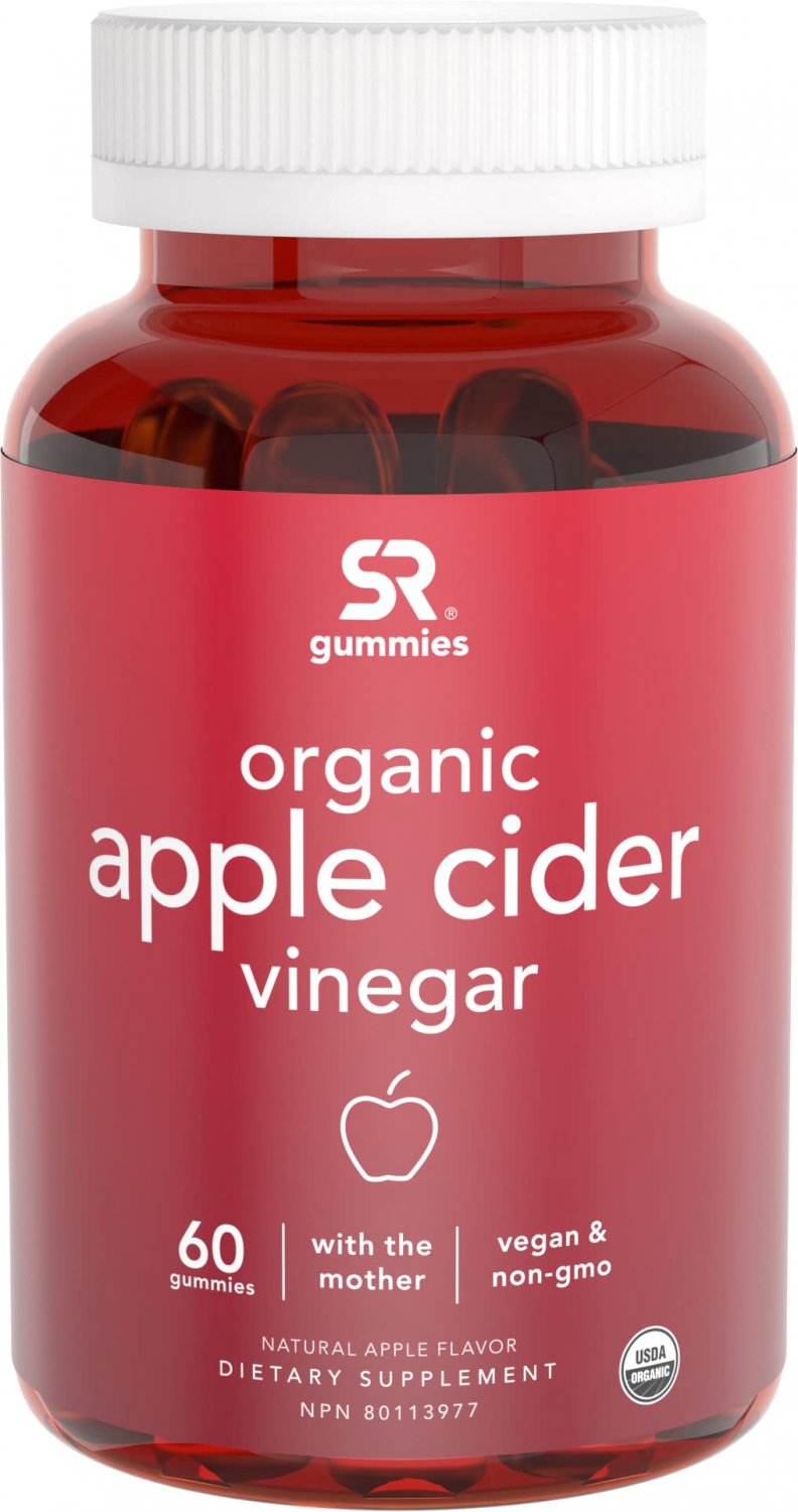 Organic Apple Cider Vinegar Gummies with The Mother - USDA Organic, Vegan Certified & Non-GMO Verifi