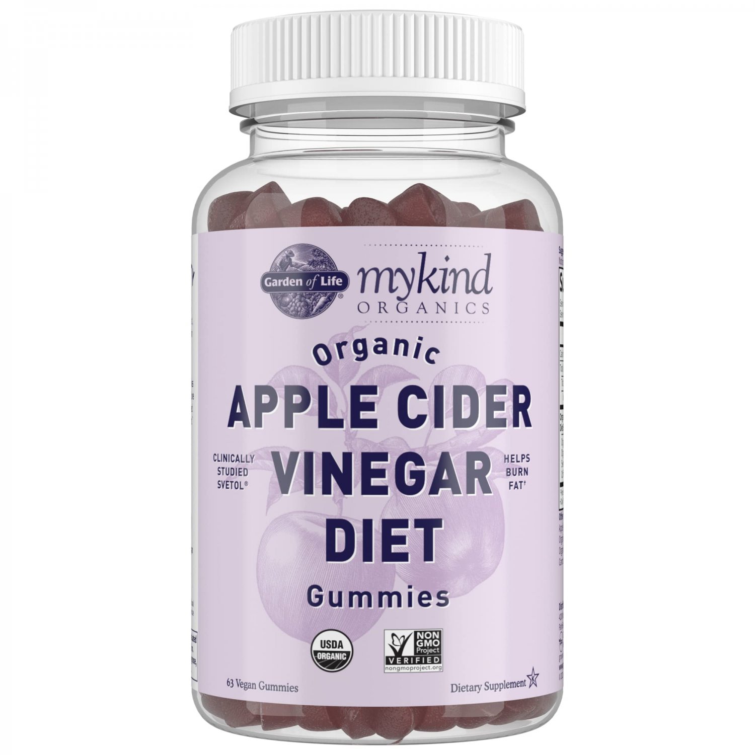 Apple Cider Vinegar Diet Gummies by Garden of Life mykind Organics - Organic ACV Gummy Vitamins with