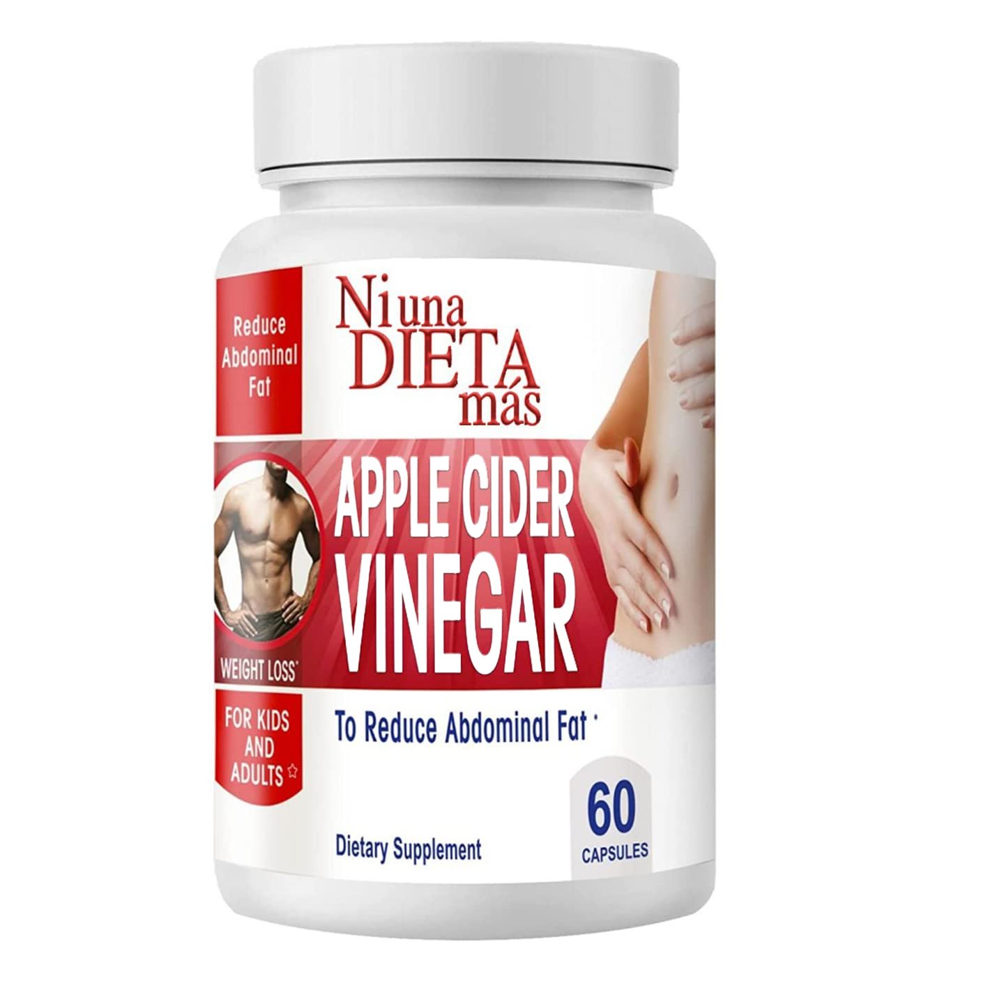 Reduce Abdominal Fat - Vinegar Capsules High in Leucine - Best for Weight Loss - for Kids and Adults