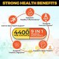9-in-1 Turmeric Curcumin Capsules with Apple Cider Vinegar, Ginger - 4400mg Per Capsule - 95% Curcum