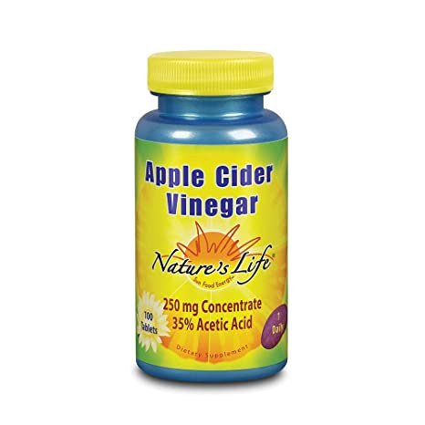 Natures Life Apple Cider Vinegar 250mg | with 87 mg Acetic Acid (100 VegCaps)