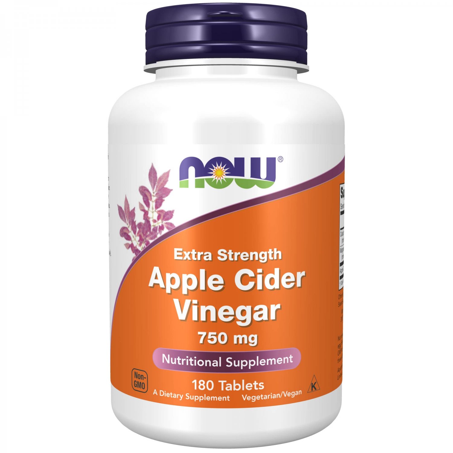 NOW Supplements, Apple Cider Vinegar 750 mg, from Fermentation of Sweet Apple Cider, Extra Strength,