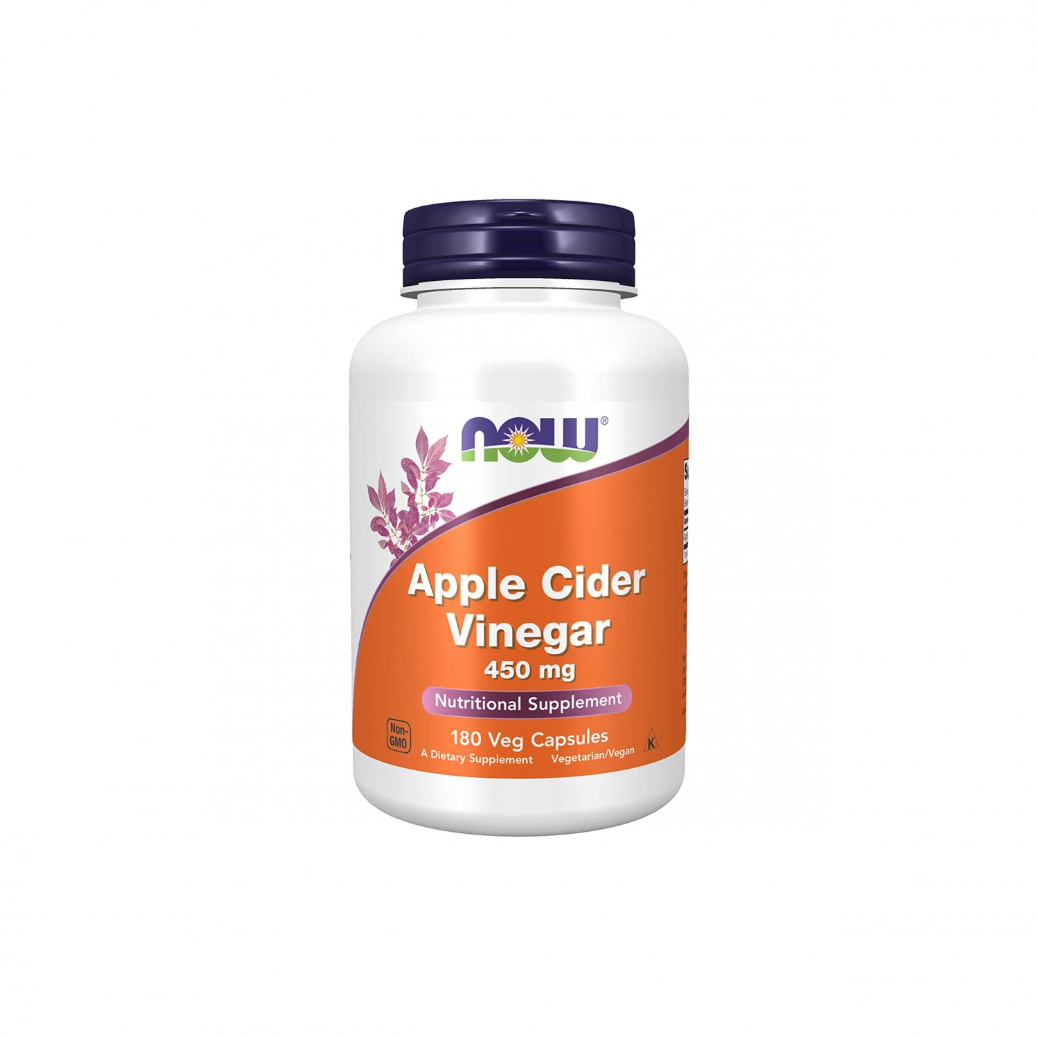 NOW Supplements, Apple Cider Vinegar 450 mg, Derived from Fermentation of Sweet Apple Cider, 180 Veg