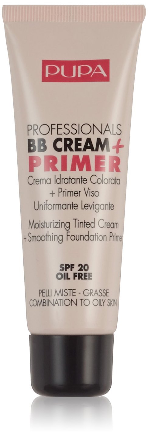 PUPA Professionals BB Cream + Primer For Combination to Oil Skin. SPF20. Oil Free (001 Nude)