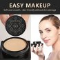 Air Cushion CC Cream Mushroom Head Foundation,Matte Even Skin Tone Nude Makeup Base Primer,Moisturiz