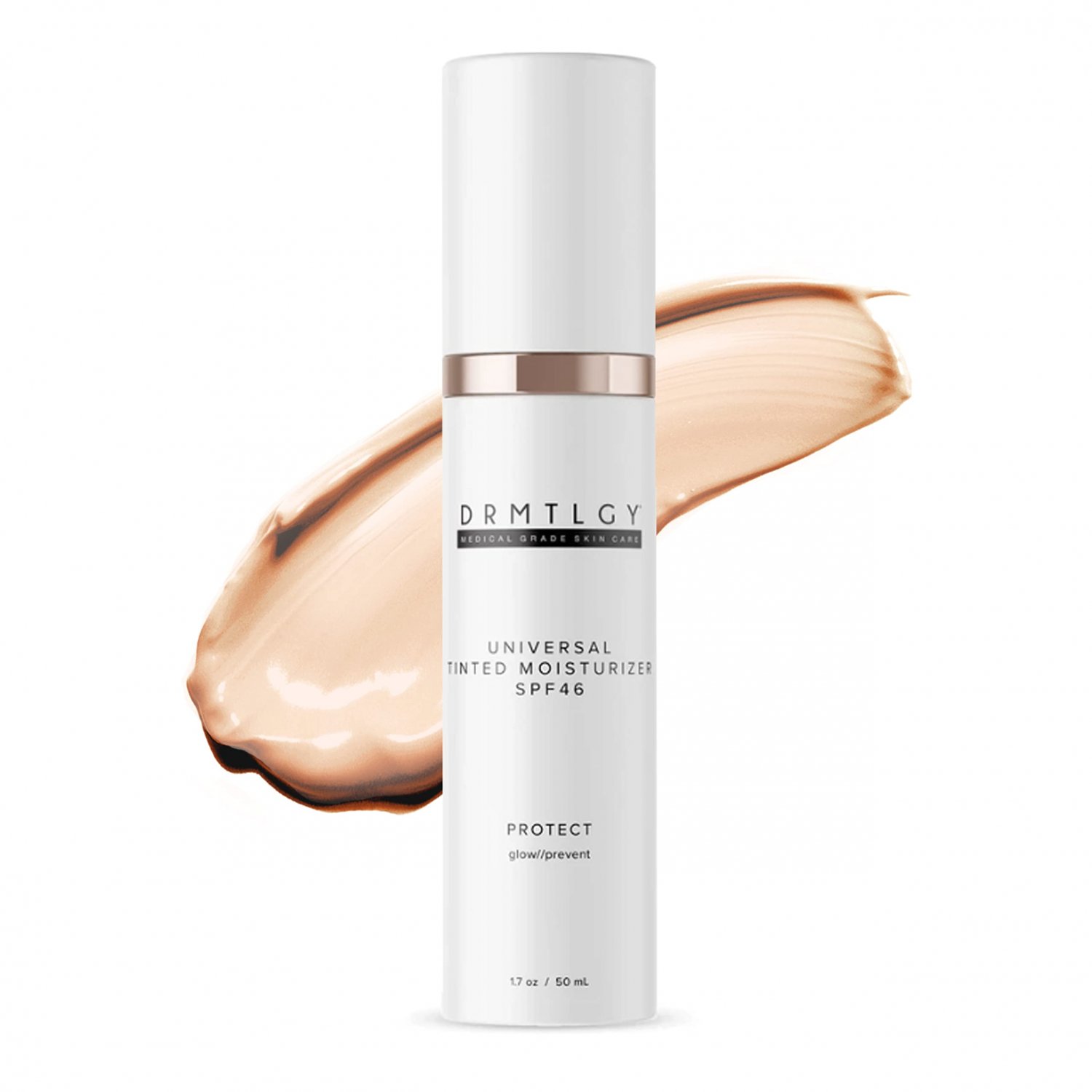 DRMTLGY Tinted Moisturizer with SPF 46. Universal Tint. All-In-One Face Sunscreen and Foundation wit
