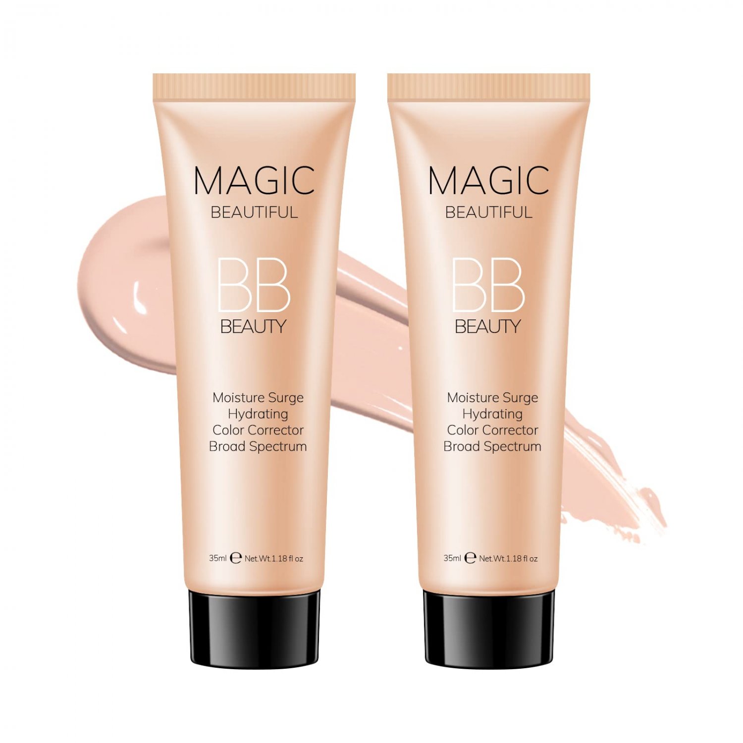 KYDA 2 Pcs BB Cream Foundation, Moisturizing Liquid Foundation Concealer Cream for Natural Nude Make