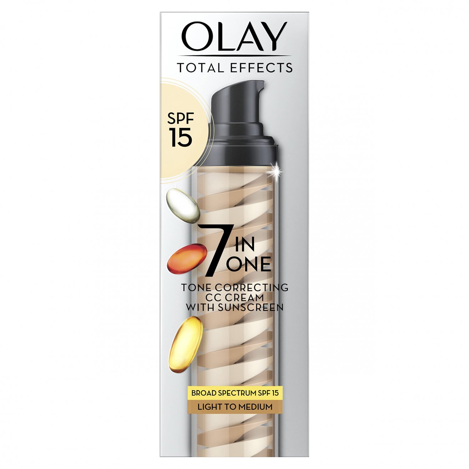 Olay Total Effects Tone Correcting?Face?Moisturizer with Sunscreen SPF 15, Light to Medium 1.7 Ounce