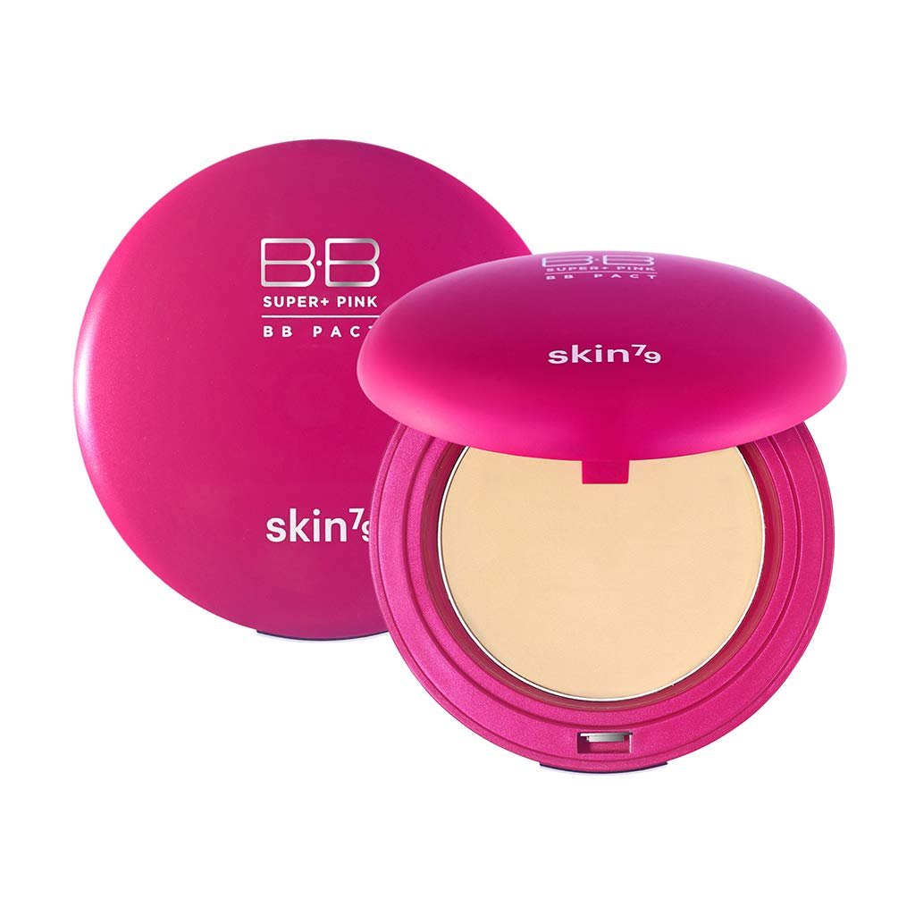 [SKIN79] Super Plus Pink BB Pact 15g - Sebum Control Silky Finish Sun Protection Powder Pact, Light 