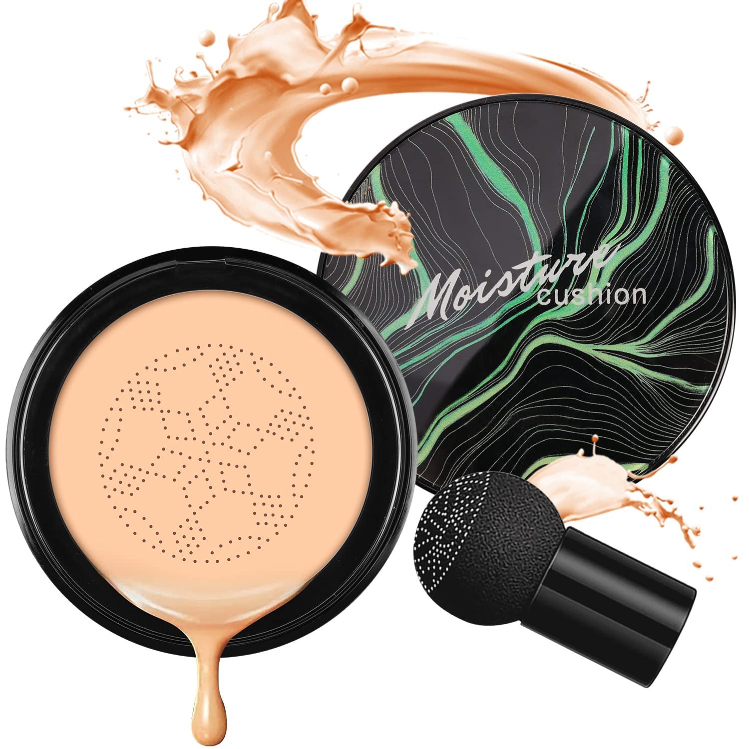 Air Cushion CC Cream Mushroom Head Foundation, Moisturizing BB Cream Long Lasting Makeup Concealer L