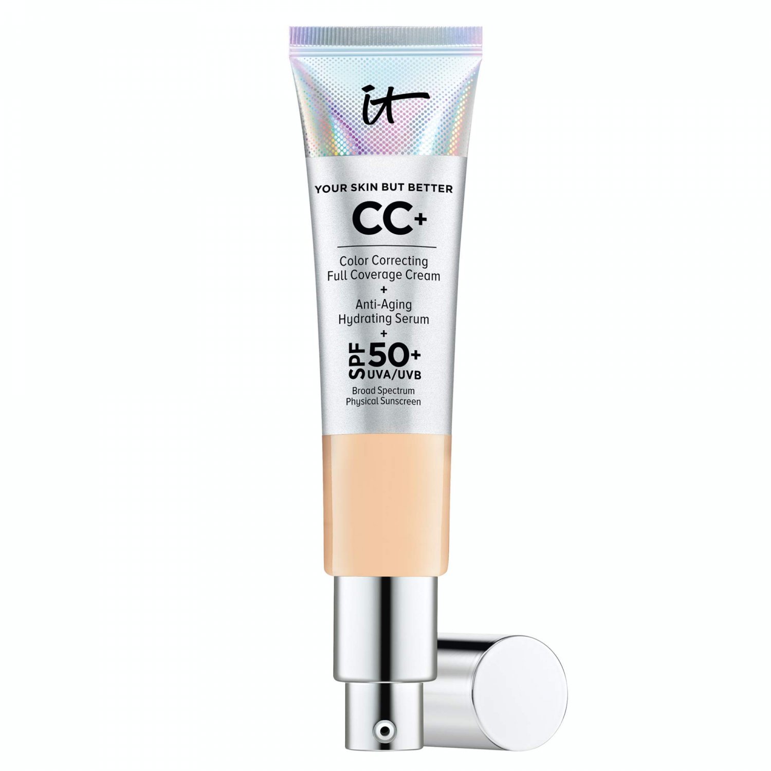 IT Cosmetics Your Skin But Better CC+ Cream, Light Medium (C) - Color Correcting Cream, Full-Coverag