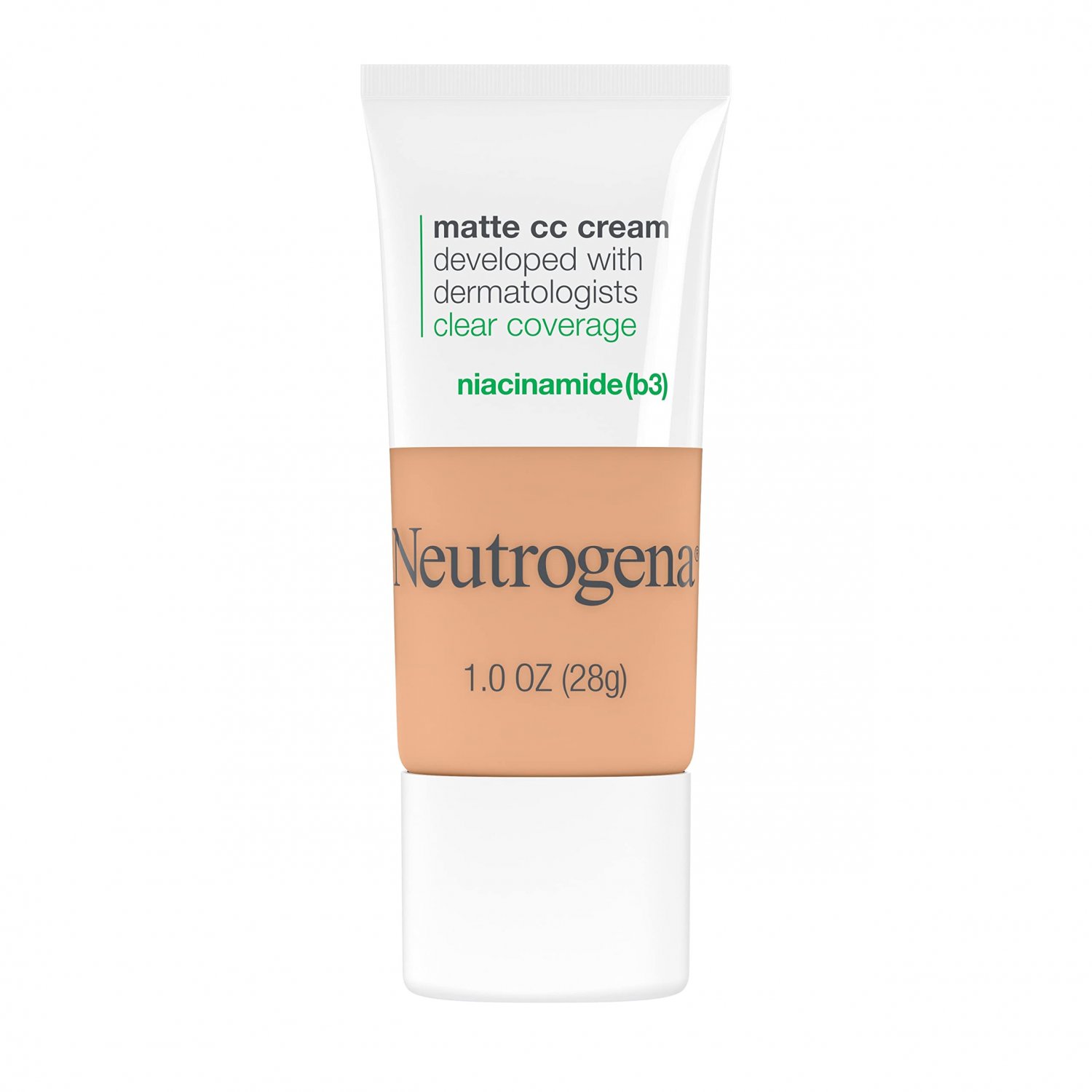 Neutrogena Clear Coverage Flawless Matte CC Cream, Full-Coverage Color Correcting Cream Face Makeup 