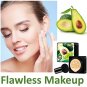 Air Cushion CC Cream Mushroom Head Foundation,Avocado CC Cream Foundation,Long Lasting Moisturizing 
