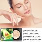 Mushroom Head Air Cushion CC Cream,Avocado BB Cream, CC Cream Foundation with Mushroom Makeup Sponge