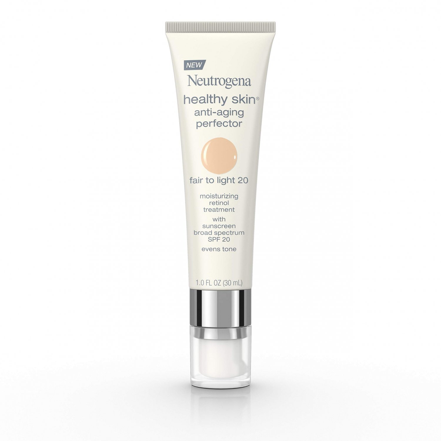 Neutrogena Healthy Skin Anti-Aging Perfector Tinted Facial Moisturizer and Retinol Treatment with Br