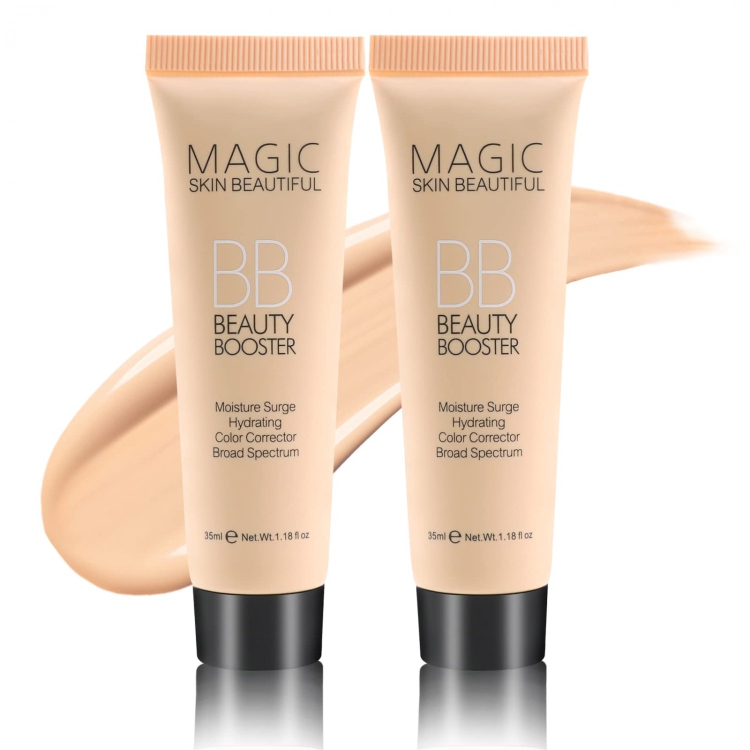 Boobeen Hydrating BB Cream, Full-Coverage Foundation&Concealer, Color Correcting Cream, Tinted Moist