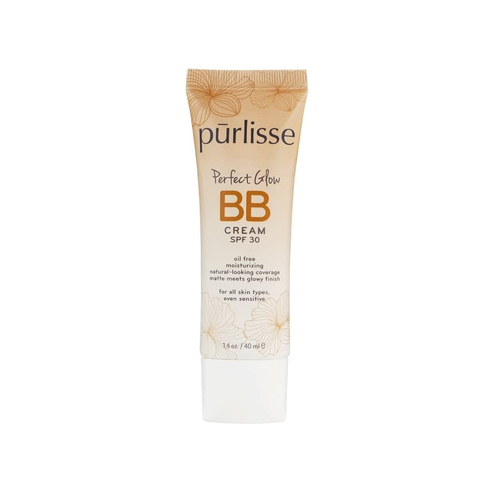 purlisse Perfect Glow BB Cream SPF 30: Clean & Cruelty-Free, Medium Flawless Coverage, Hydrates with
