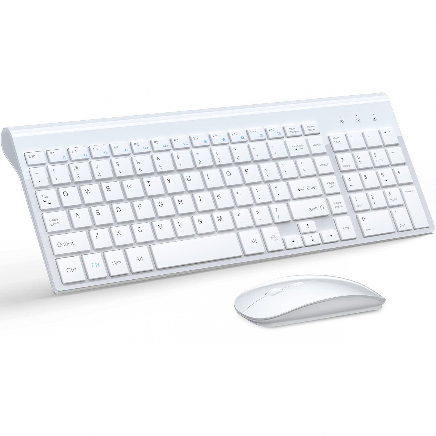 Wireless Keyboard and Mouse Ultra Slim Combo, TopMate 2.4G Silent Compact USB Mouse and Scissor Swit