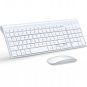 Wireless Keyboard and Mouse Ultra Slim Combo, TopMate 2.4G Silent Compact USB Mouse and Scissor Swit