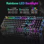 Wieless Gaming Keyboard and Mouse Combo Rainbow Backlight Quiet Ergonomic Mechanical Feeling Anti-gh