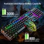 Wieless Gaming Keyboard and Mouse Combo Rainbow Backlight Quiet Ergonomic Mechanical Feeling Anti-gh