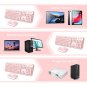 Pink Wireless Keyboard Mouse Combo, 2.4GHz Wireless Retro Typewriter Keyboard and Mouse Combo, Letto