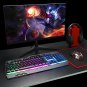 Wireless RGB Gaming Keyboard and Mouse - Rechargeable Backlit Keyboard Mouse Long Battery Life,Metal