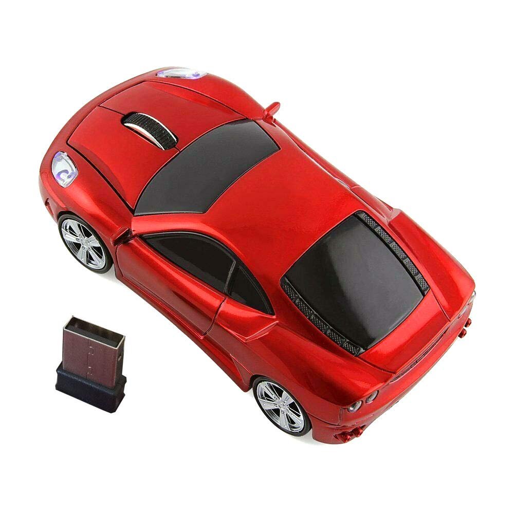 Wireless Car Mouse,Kamouse 2.4G Optical Ergonomic USB Wireless Game Mice 1600DPI for Laptop Pc Deskt
