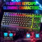 Wireless Gaming Keyboard and Mouse Combo with 87 Key Rainbow LED Backlight Rechargeable 3800mAh Batt
