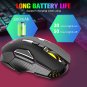 Wireless Gaming Mouse Rechargeable with Silent Rainbow RGB Backlit ,2.4G USB Nano Receiver Optical S