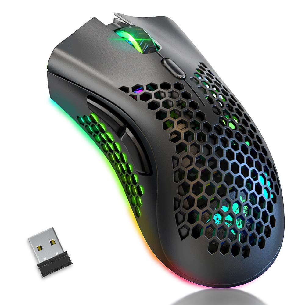 BENGOO Wireless Gaming Mouse, Computer Mouse USB Wireless Mouse with 6 Programmed Buttons 3 Adjustab