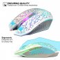 VEGCOO C12 Rechargeable Wireless Gaming Mouse Mice Silent Click Cordless Mouse 7 Smart Buttons PC Ga