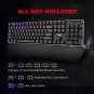 Havit Mechanical Keyboard and Mouse Combo RGB Gaming 104 Keys Blue Switches Wired USB Keyboards with