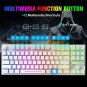 Wireless Gaming Keyboard Mouse and Wired Headphone with 87 Key Rainbow Backlight Rechargeable 3800mA