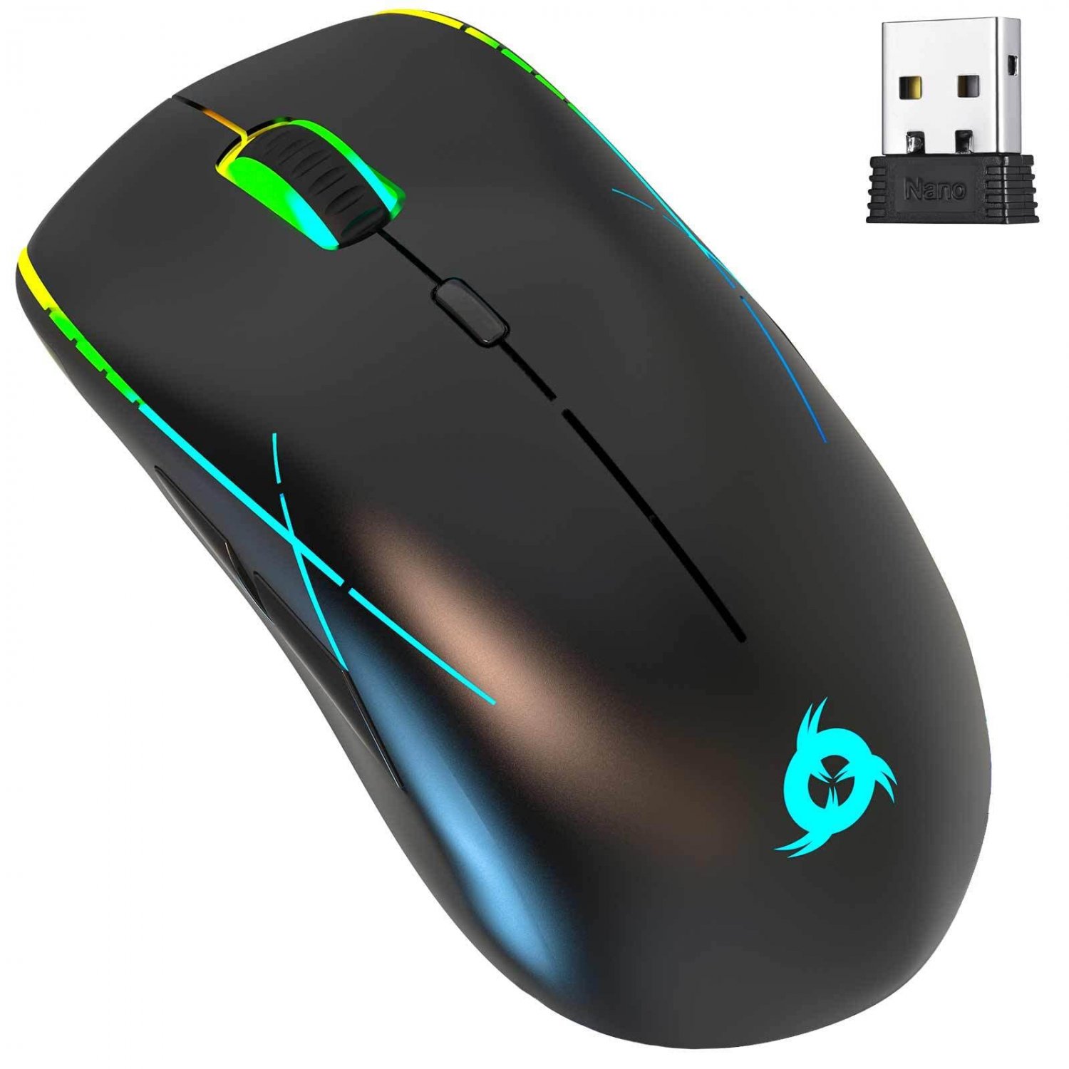 KLIM Ace - Rechargeable Wireless Gaming Mouse RGB + New 2022 + High-Precision Sensor & Breathtaking 