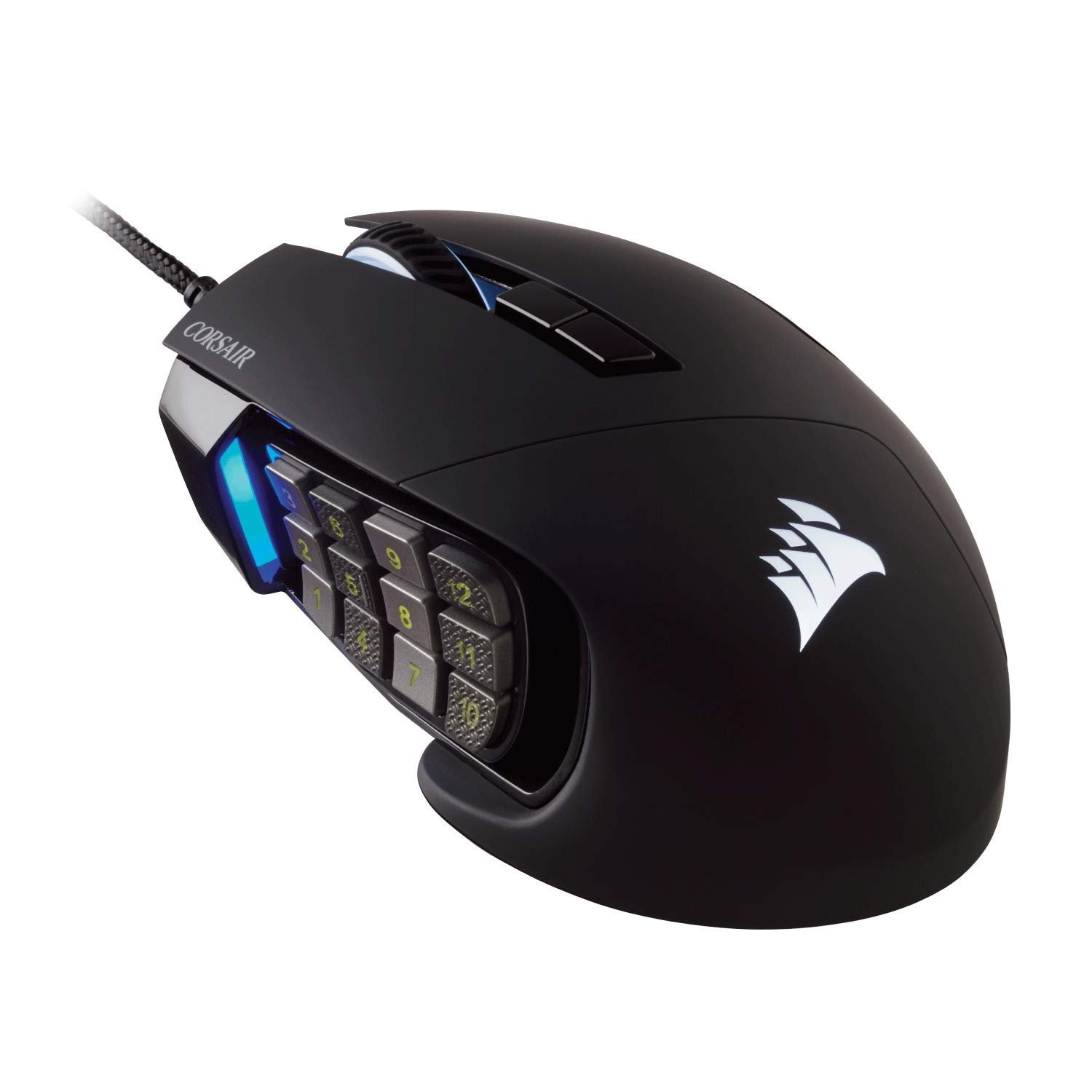 Corsair Scimitar Pro RGB - MMO Gaming Mouse - 16,000 DPI Optical Sensor - 12 Programmable Side Butto