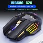 VEGCOO C8 Wireless Gaming Mouse, Rechargeable Silent Click Gaming Mouse with 2.4G USB Receiver, 3 Ad