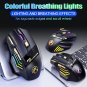 VEGCOO C8 Wireless Gaming Mouse, Rechargeable Silent Click Gaming Mouse with 2.4G USB Receiver, 3 Ad