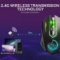 Wireless Gaming Mouse Up to 10000 DPI, UHURU Rechargeable USB Wireless Mouse with 6 Buttons 7 Change