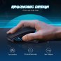 Wireless Gaming Mouse- USB Cordless PC Computer Mice with LED Blue Backlit, Ergonomic Silent Gamer L