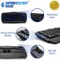 SportsBot SS301 Blue LED Gaming Over-Ear Headset Headphone, Keyboard & Mouse Combo Set w/ 40mm Speak