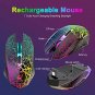 Wireless Gaming Keyboard and Mouse Combo,61 Key Rainbow Backlit Keyboard with Rechargeable 4000mAh,M
