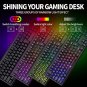 ZJFKSDYX C104 Wireless Gaming Keyboard and Mouse Combo,104 Key RGB LED Backlight Rechargeable Mechan