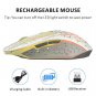 Q8 Wireless Gaming Computer Mouse, 2.4GHz USB Optical Rechargeable Ergonomic LED Wireless Silent Mou