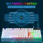 Gaming Keyboard and Mouse Combo, K1 LED Rainbow Backlit Keyboard with 104 Key Computer PC Gaming Key