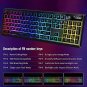 RGB Gaming Keyboard and Mouse Combo,RGB Mechanical Feel Gaming Keyboard with Ergonomic Detachable Wr