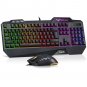 havit Gaming Keyboard and Mouse Combo, Backlit Computer keyboards and RGB Gaming Mouse, Gaming Acces