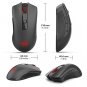 Redragon M652 Optical 2.4G Wireless Mouse with USB Receiver, Portable Gaming & Office Mice, 5 Adjust