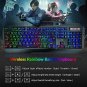 Wireless Gaming Keyboard and Mouse,Rainbow Backlit Rechargeable Keyboard with 3800mAh Battery Metal